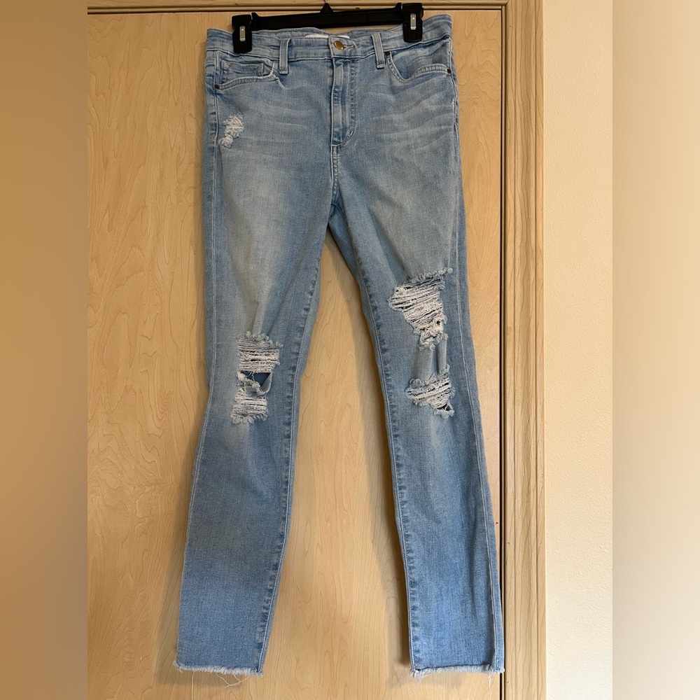 Joe’s Jeans | light wash high rise distressed skinny ankle jean